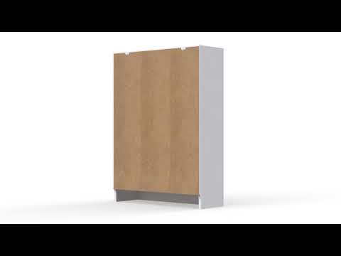 Vídeo del producto Librería Turia 2 estantes blanca 41x27x102 cm